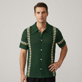 Jace Openwork Stripe Shirt