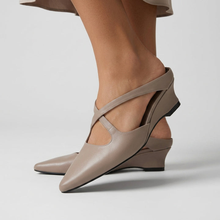 Darcy Crisscross Wedge Mule