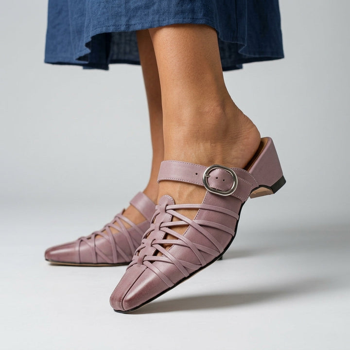 Celine Buckle Mule