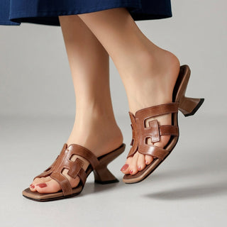 Bianca Genuine Leather Heeled Sandal