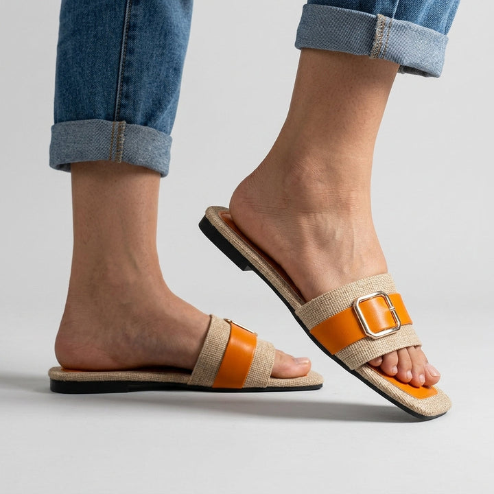 Mara Buckle Slide Sandal