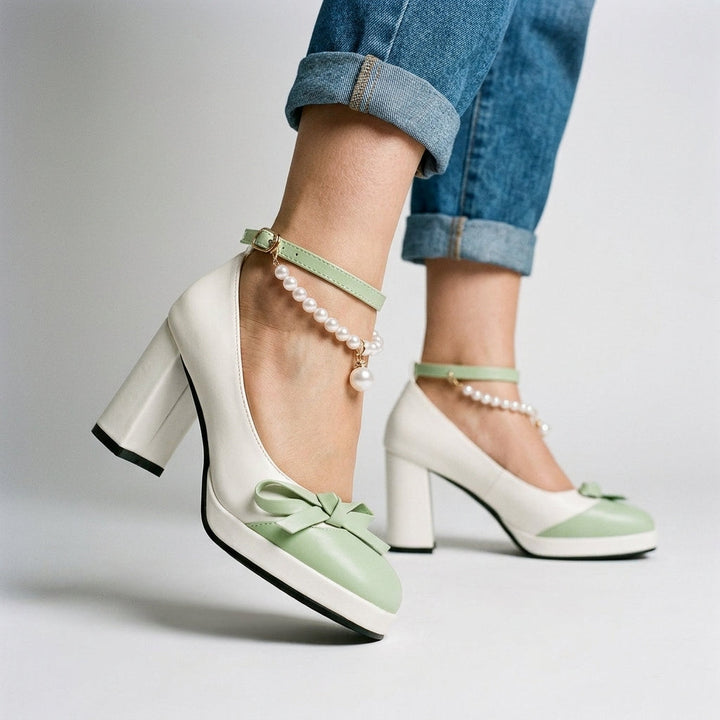 Lila Pearl Ankle Pump