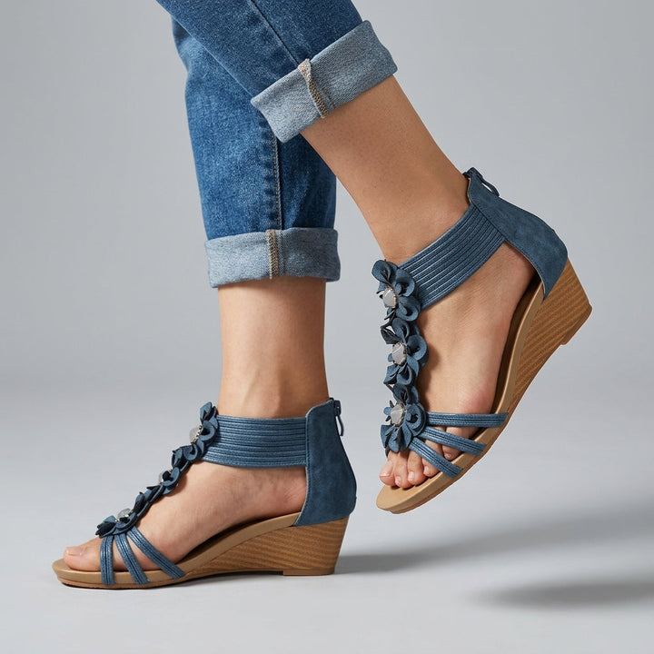 Isla Floral Wedge Sandal