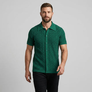 Reid Cable Texture Button-Up
