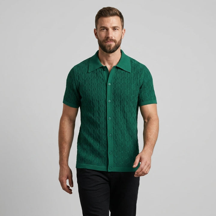 Reid Cable Texture Button-Up