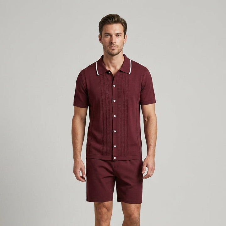 Dario Pointelle Knit Two-Piece Set