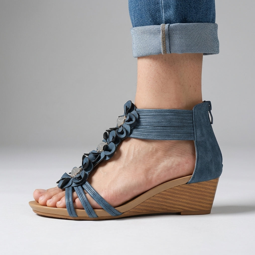 Isla Floral Wedge Sandal