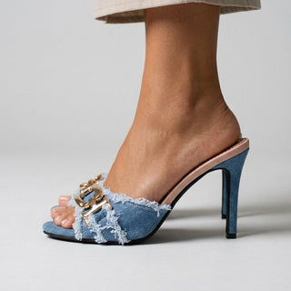 Dana Frayed Horsebit Heel