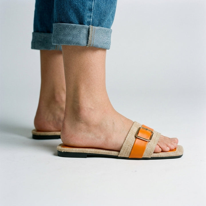 Mara Buckle Slide Sandal