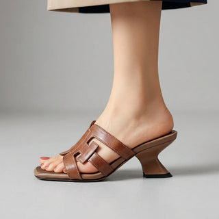 Bianca Genuine Leather Heeled Sandal