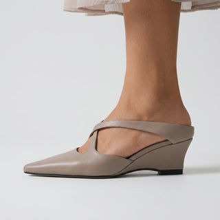 Darcy Crisscross Wedge Mule