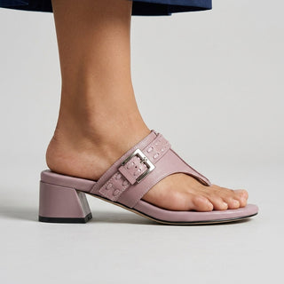 Elena Buckle Strap Leather Sandal