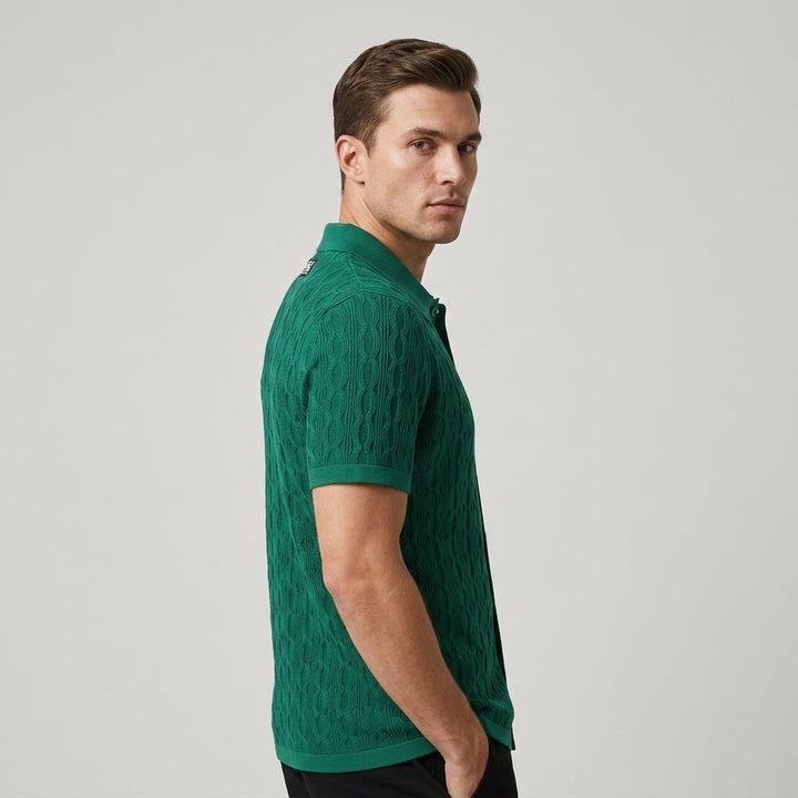 Reid Cable Texture Button-Up