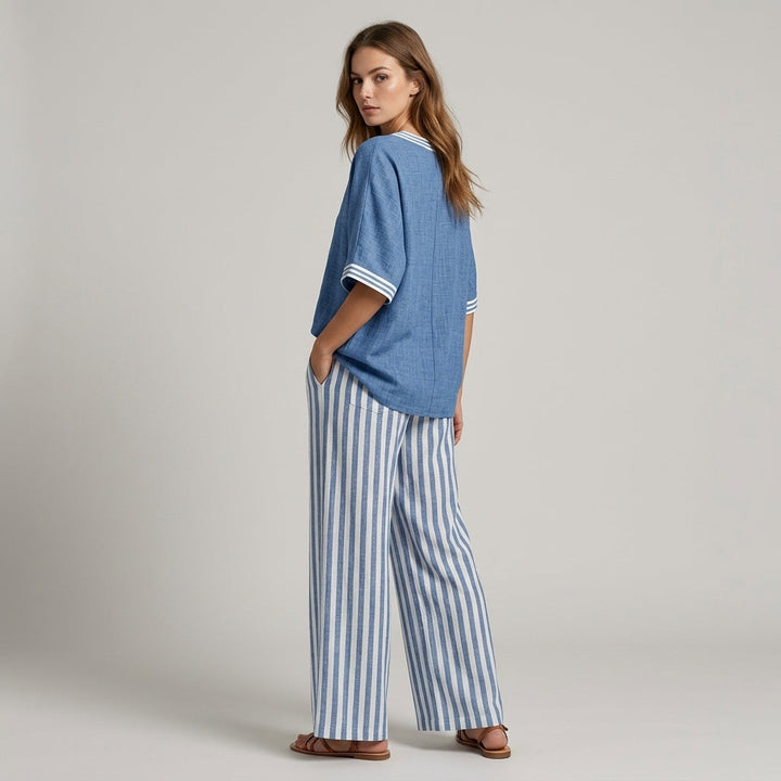 Sammi Striped Wide Leg Set