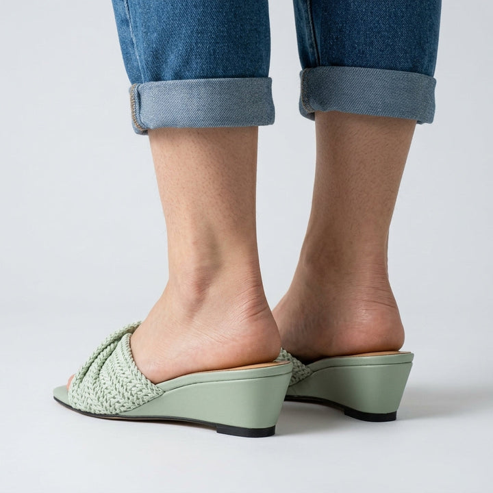 Isla Woven Wedge Slide