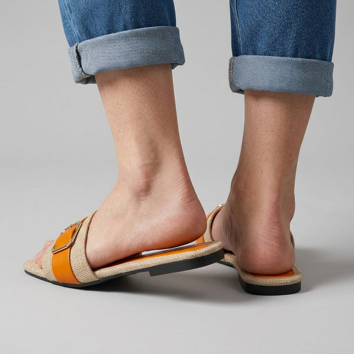Mara Buckle Slide Sandal