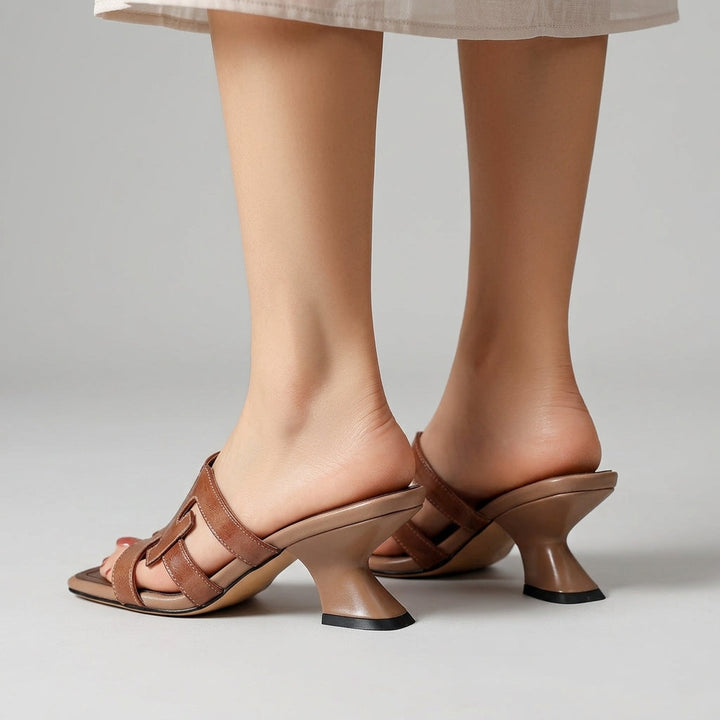 Bianca Genuine Leather Heeled Sandal