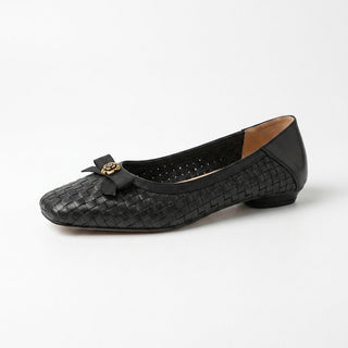 Nora Handwoven Leather Flat