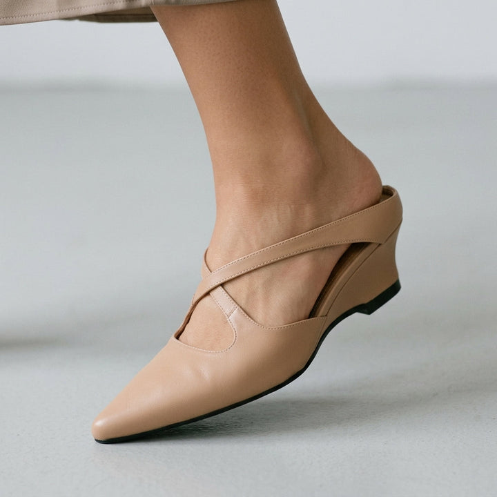 Darcy Crisscross Wedge Mule