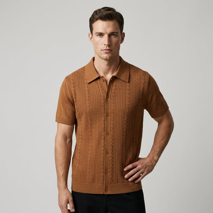 Cruz Textured Button-Front Shirt