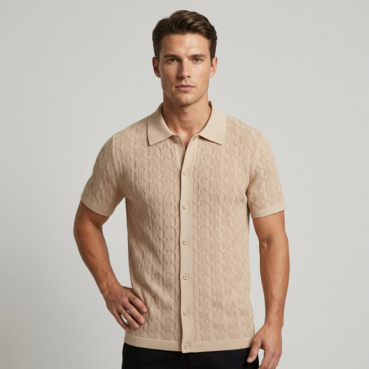 Reid Cable Texture Button-Up