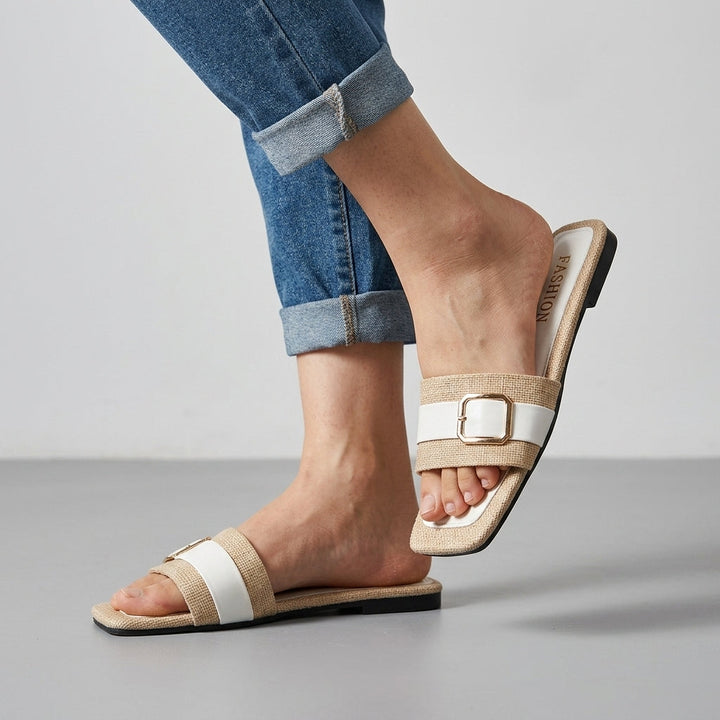 Mara Buckle Slide Sandal