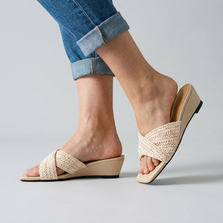 Isla Woven Wedge Slide