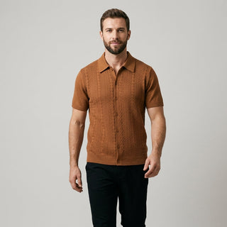 Cruz Textured Button-Front Shirt