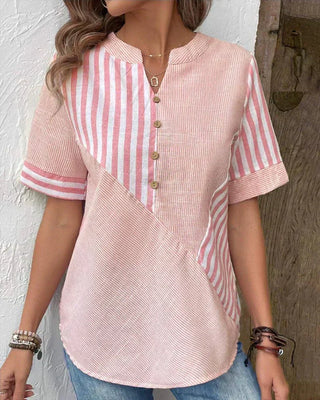 Annabel | Striped Short-Sleeve Blouse