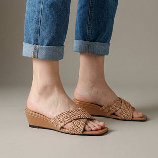 Isla Woven Wedge Slide