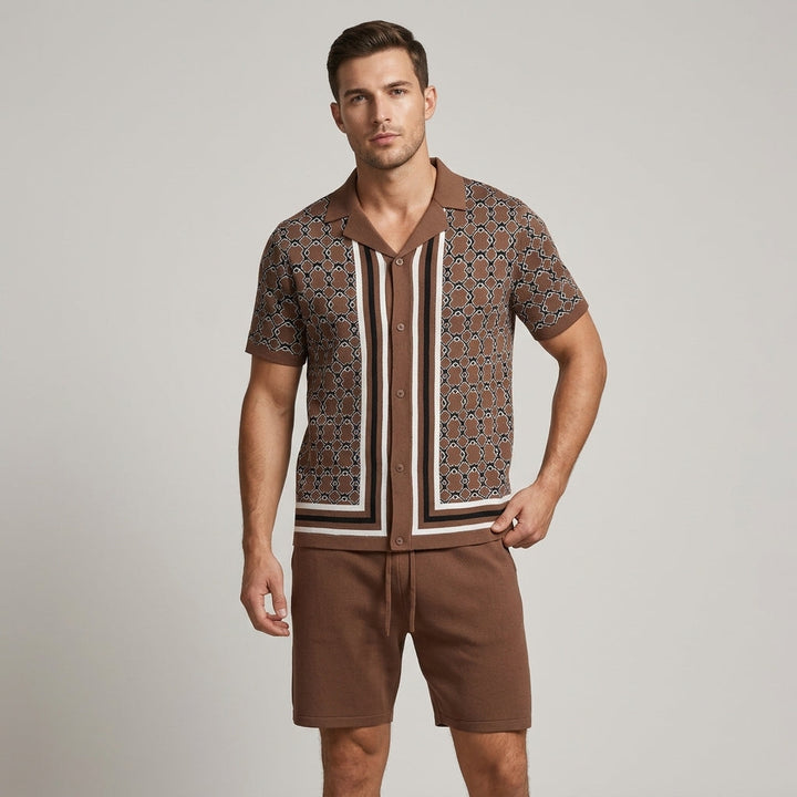 Reid Geometric Knit Two-Piece Set