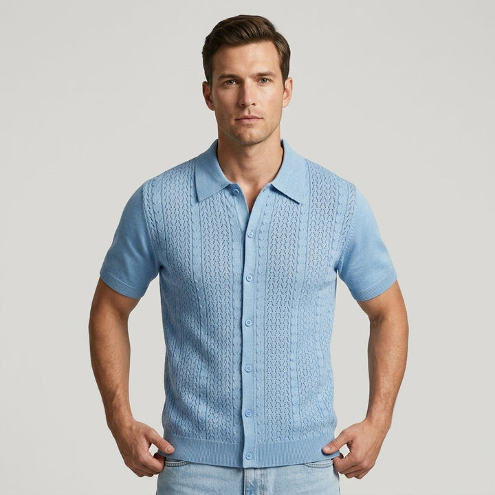Cruz Textured Button-Front Shirt