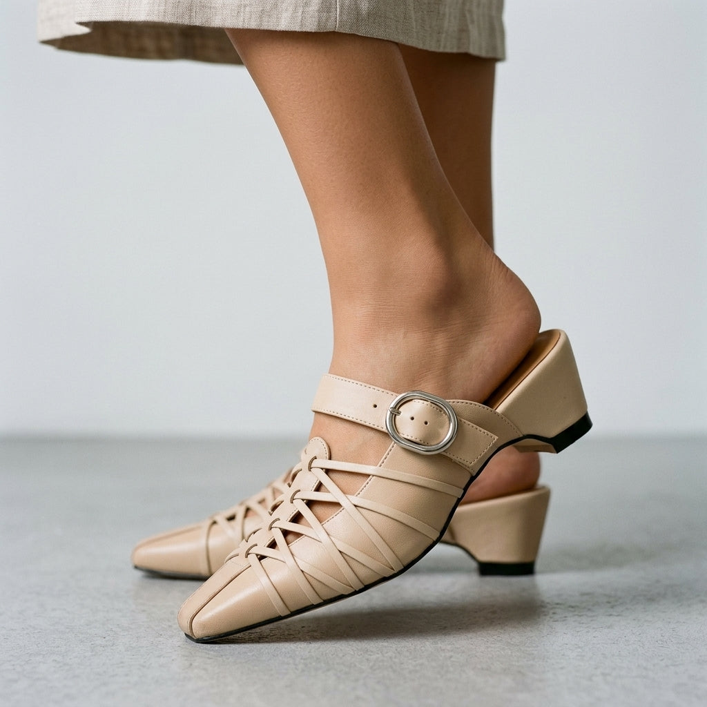 Celine Buckle Mule