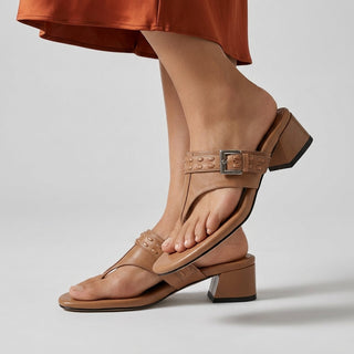 Elena Buckle Strap Leather Sandal