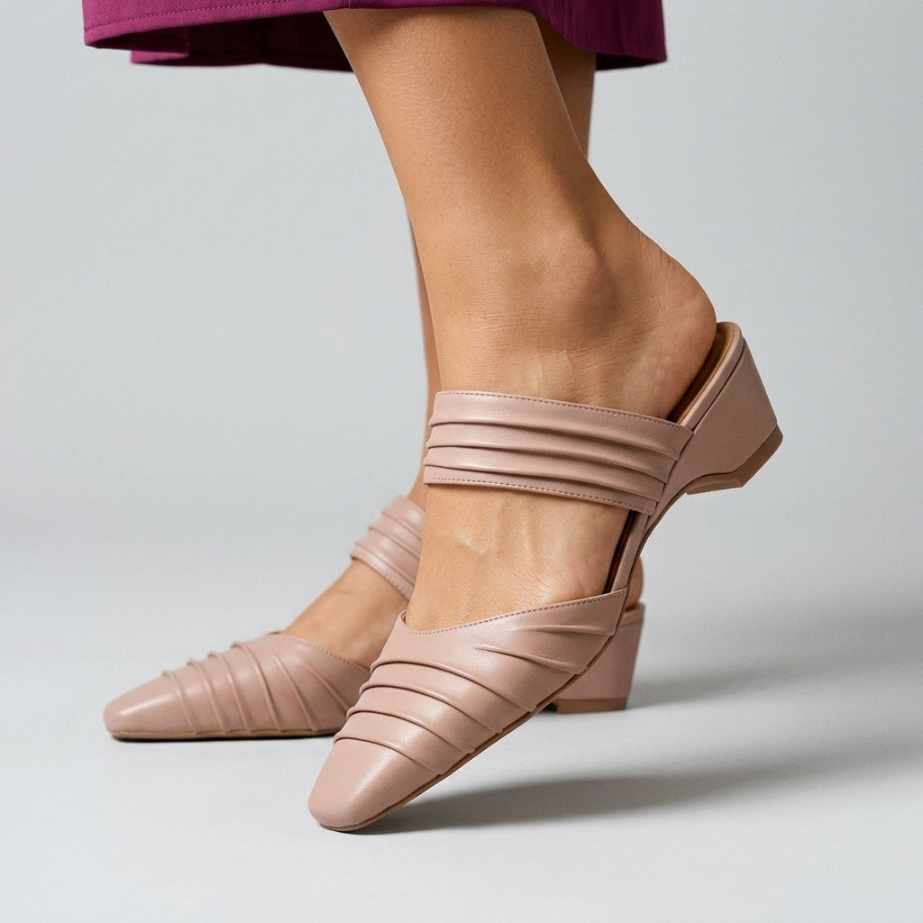 Penelope Pleated Mule