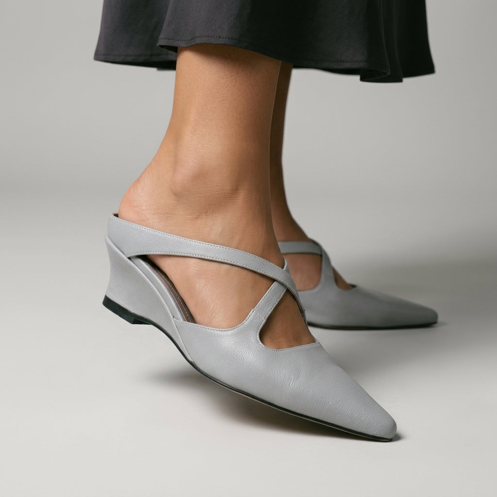 Darcy Crisscross Wedge Mule