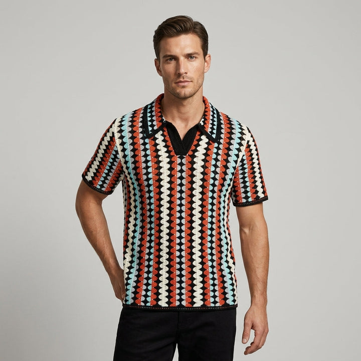 Jace Openwork Stripe Shirt