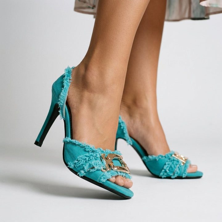 Dana Frayed Horsebit Heel