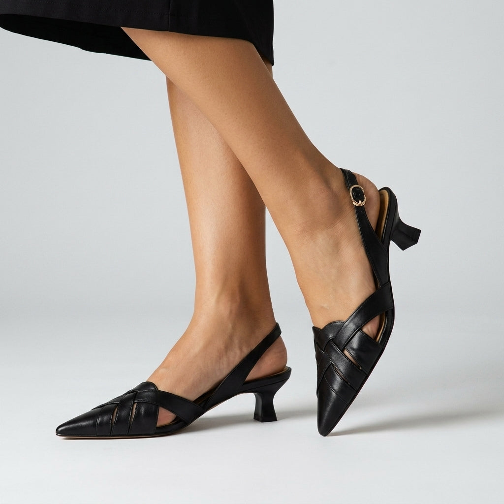 Reva Woven Slingback Heel