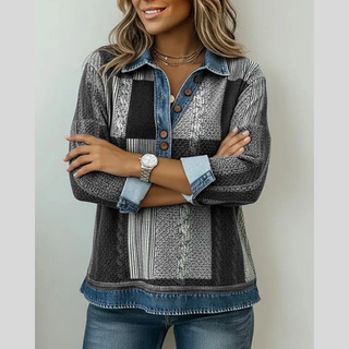Hattie | Patchwork Collared Pullover