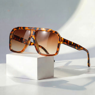 Raven Retro Sunglasses Leopard