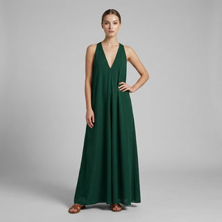 Nora Crinkle Halter Maxi Dress