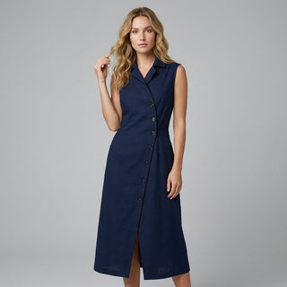 Margot Asymmetric Button Maxi Dress