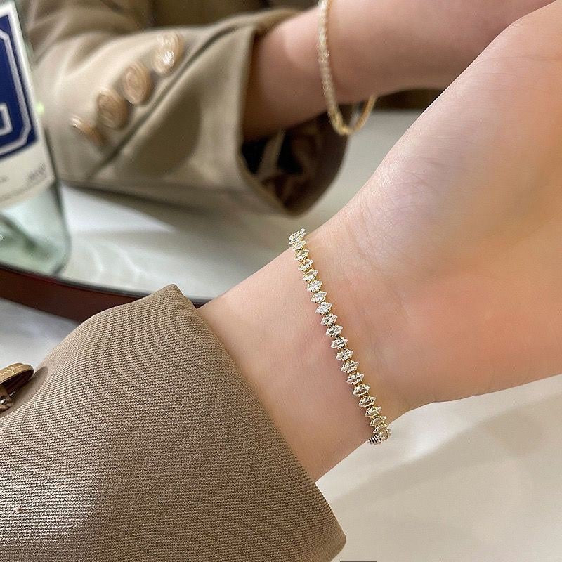 Marquise Tennis Bracelet worn on the wrist
