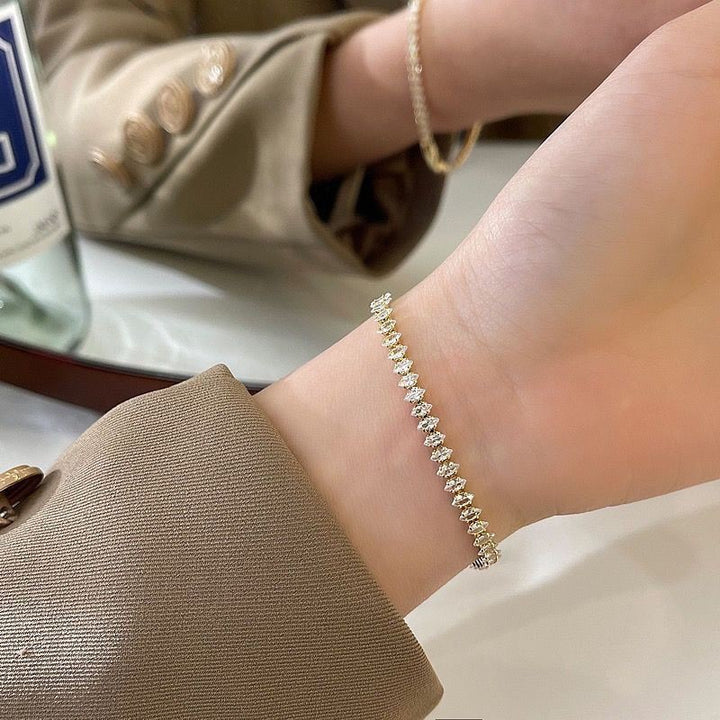 Marquise Tennis Bracelet worn on the wrist