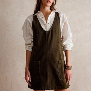 Amara Denim Overall Dress