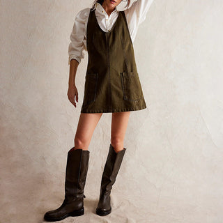 Amara Denim Overall Dress
