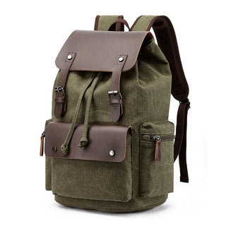 Vintage Canvas & Leather Backpack