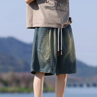 Salvano Diamond Denim Shorts