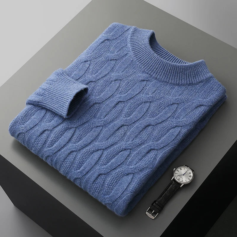 Galway Cable Knit Wool Sweater